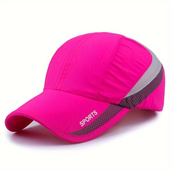 1pc Novo Esporte Color Block Chapéu de secagem rápida, Chapéu esportivo masculino ao ar livre, Chapéu ajustável para acampamento e caminhada masculino - Imagem 9