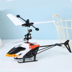 Brinquedo drone controlado manualmente - USB recarregável, sem necessidade de controle remoto, material ABS durável, branco