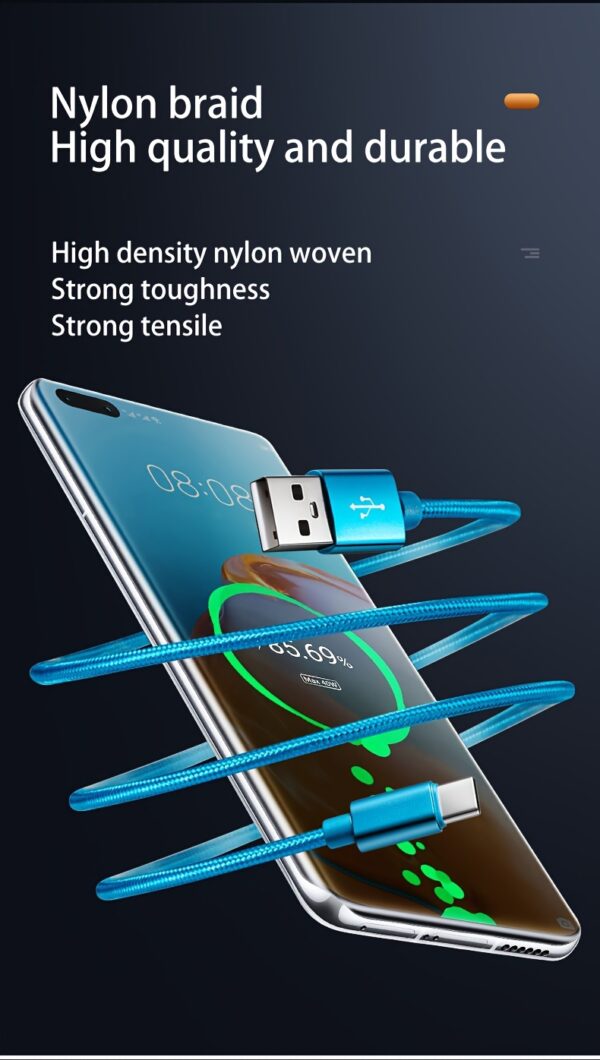 Cabo USB Tipo C Cabo de Dados de Carregamento Rápido para Samsung, Redmi, OnePlus Cabo de Carregamento de Celular - Imagem 19