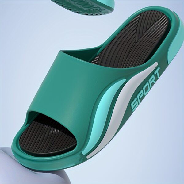 Slides da moda masculina, slides casuais leves e abertos para chuveiro de praia interno e externo, primavera e verão - Imagem 4