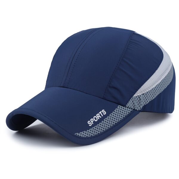 1pc Novo Esporte Color Block Chapéu de secagem rápida, Chapéu esportivo masculino ao ar livre, Chapéu ajustável para acampamento e caminhada masculino - Imagem 5